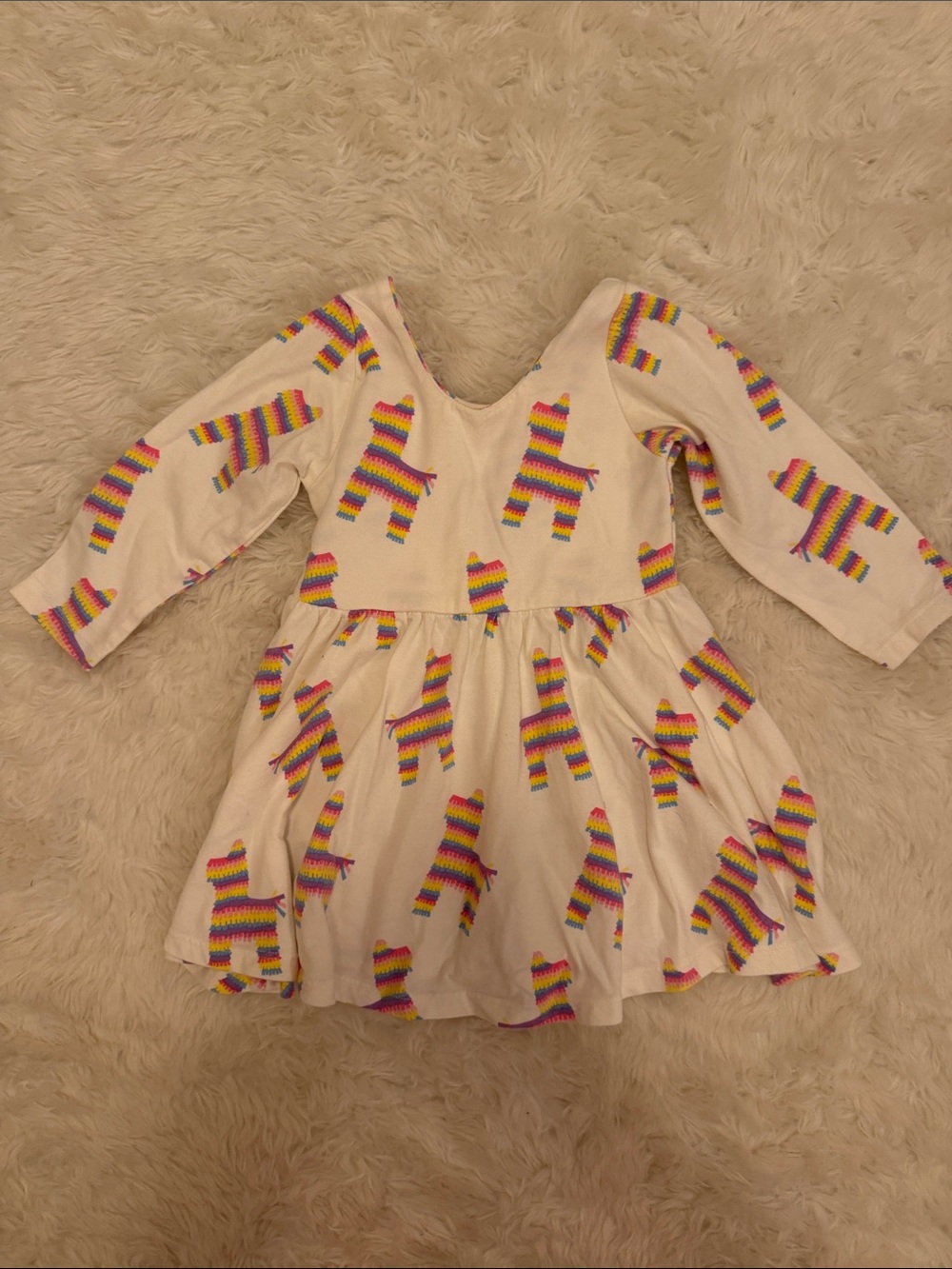 Monica & Andy Let’s Dance Dress in Rainbow Pinata Print